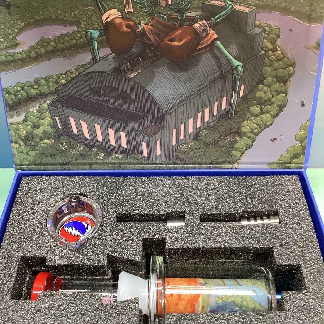 AFG Distribution- Boxer- Grateful Dead x Pulsar- Vapor Vessel & SYF Dab Dish- 9.25"-