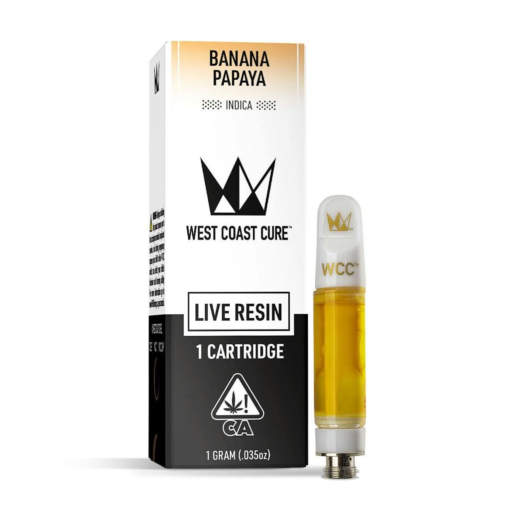 West Coast Cure - Banana Papaya Live Resin Cartridge - 1g