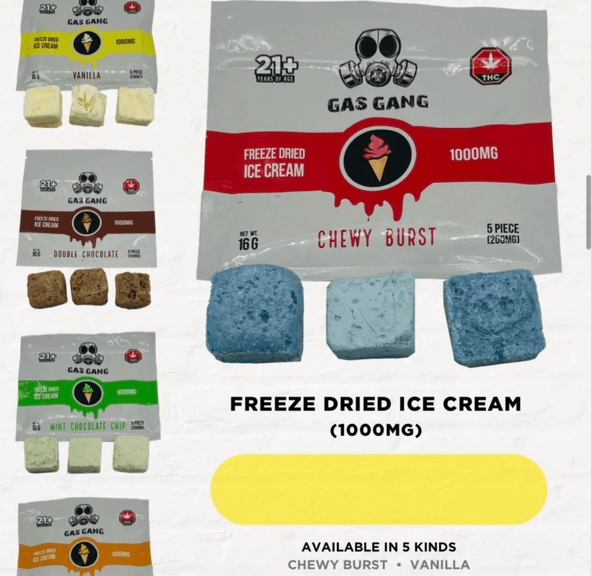 Gas Gang - Freeze Dried Ice Cream 1000mg THC