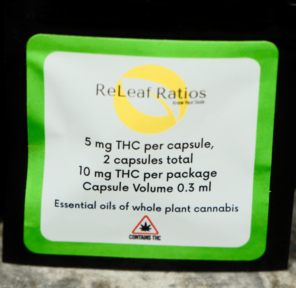 Releaf- THC Capsules-5 mg- 2 pk