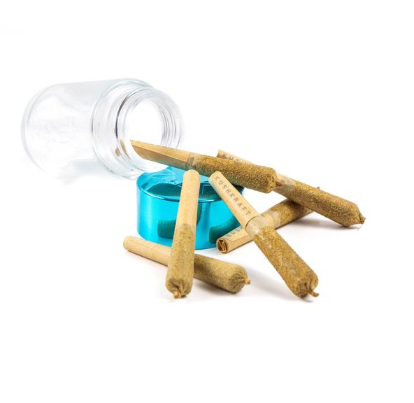 6 x 0.5g Infused Sticky Banger Pre-Roll Hybrid Mango by KushKraft