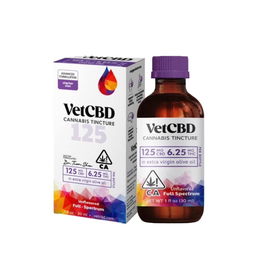 VET CBD Regular Strength Tincture 125mg CBD / 6.25mg THC