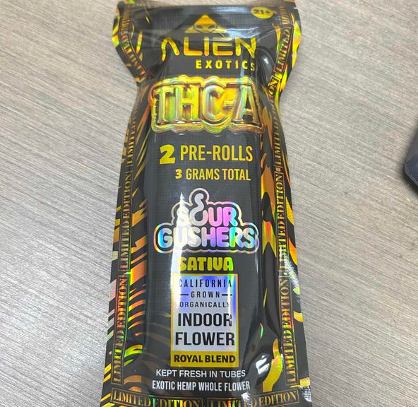 Alen Royal Exotics THCA 2pk Pre-Roll - Sour Gushers