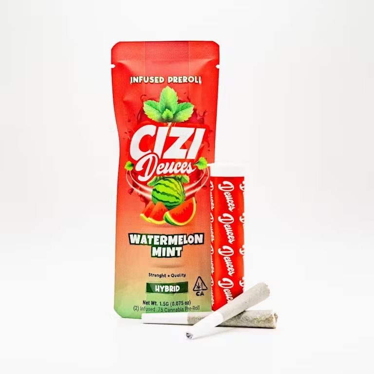 Cizi - Watermelon Mintz - Deuces 2 Infused Pre-Rolls