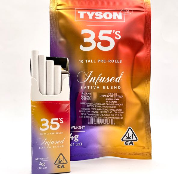 PRE-ORDER ONLY 35's 4g Pre-Roll Pack | Uppercut Sativa - Tyson 2.0