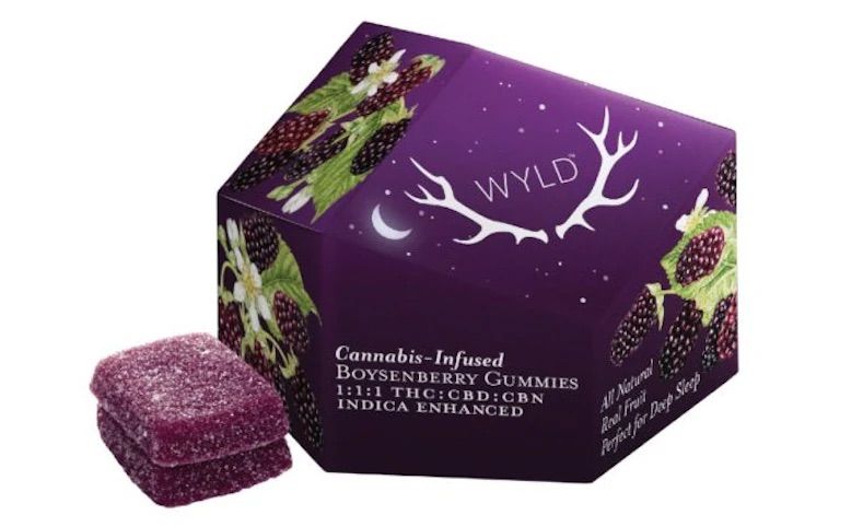 WYLD- Boysenberry Gummies 1:1:1 (THC:CBD:CBN) 100mg (I)