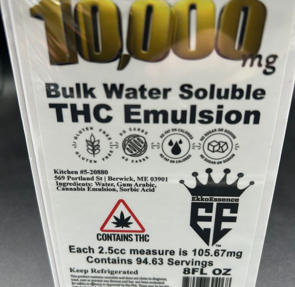 10,000 mg Bulk Water Soluble THC Emulsion - Ekko Essence