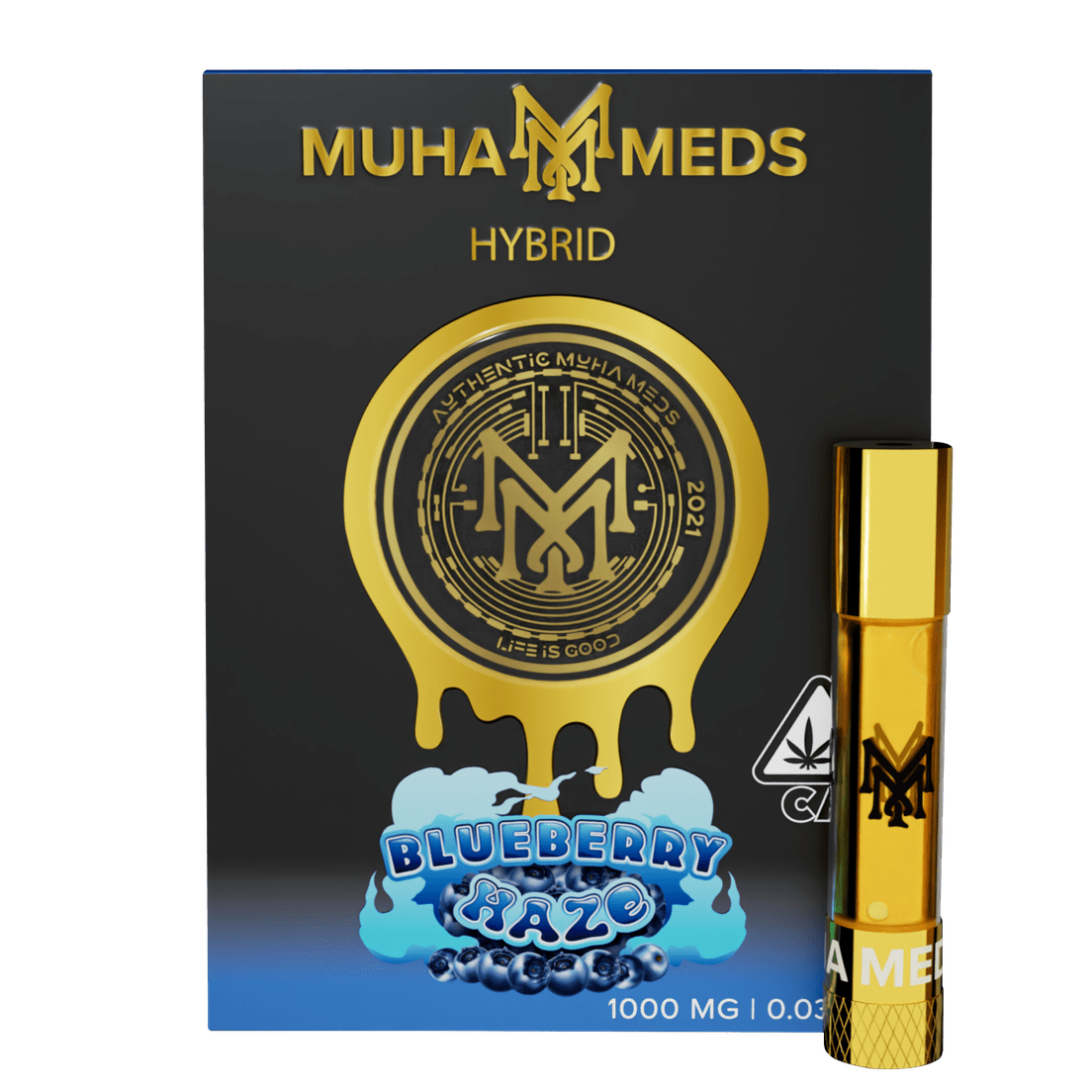 Muha | Vape Cart | 1g | Distillate | Blueberry Haze