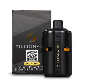 2ML + 2ML Dual Chamber Shatter Disposable Vape by Zillionaire - Sour Diesel x Blue Dream