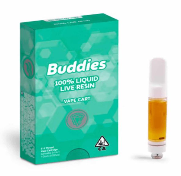 Buddies Brand - Sherbet X - 100% Liquid Live Resin Vape Cart 1g