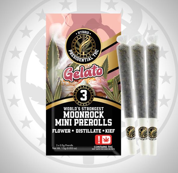 Presidential Moon Rock Mini Prerolls Hybrid 3pk (Gelato)