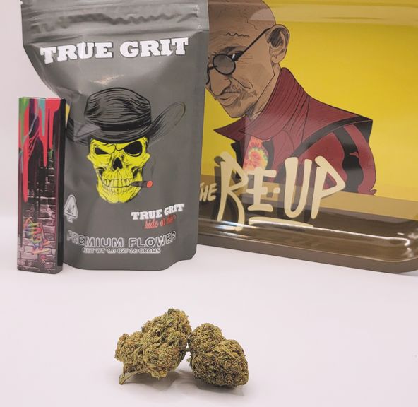 *Deal! $105 1 oz. Baby Powder (31.37%/Hybrid - Indica Dom.) - True Grit + Rolling Paper + Rolling Tray
