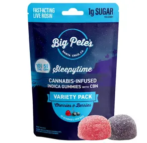 Big Pete's - Cherries & Berries 2:1 THC:CBN Sleepytime Fast Acting Live Rosin Gummies - 150mg