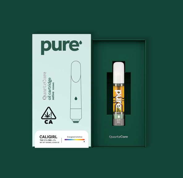 E. Pure QuartzCore 1g THC Cartridge - CaliGirl OG (S)