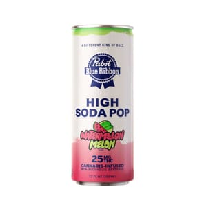Pabst Blue Ribbon High Soda Watermelon Melon Singles 25mg