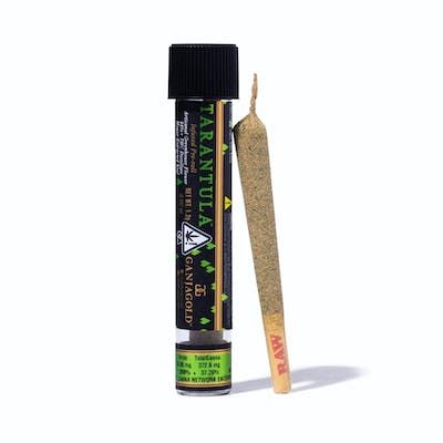 1. Ganja Gold Green Tarantula 1.2g Sungrown Wax & Kief Infused Preroll - Hella Jelly (H) *SALE***