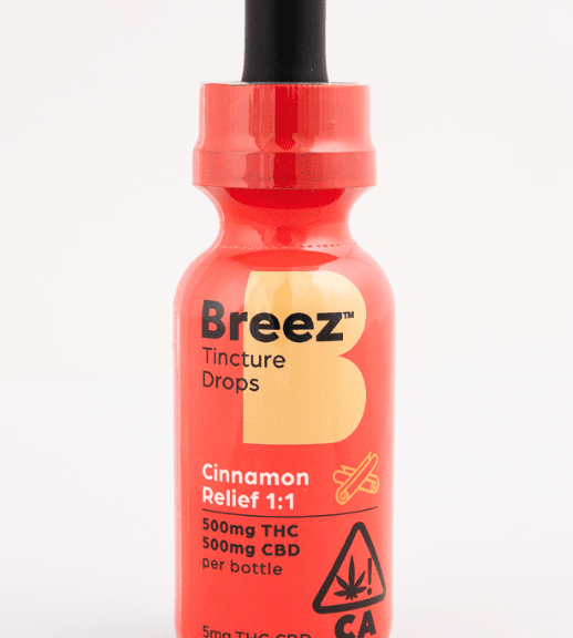 BREEZ TINCTURE- CINNAMON RELIEF 1:1 DROPS 500MG