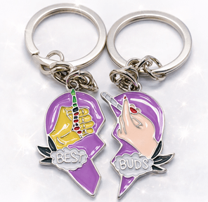 Best Buds Split Keychain Set I Accessories I Grounded Gardens I 2pc