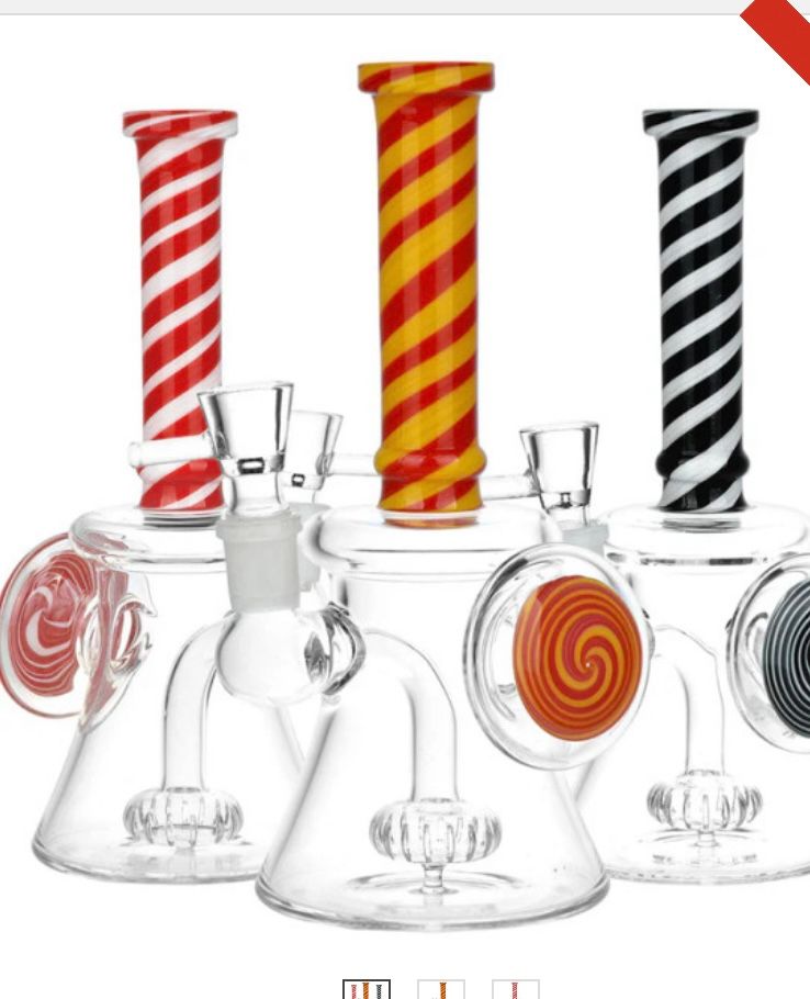 BHQBS Spiraling Enlightenment Chakra Glass Water Pipe - 7.75" / 14mm