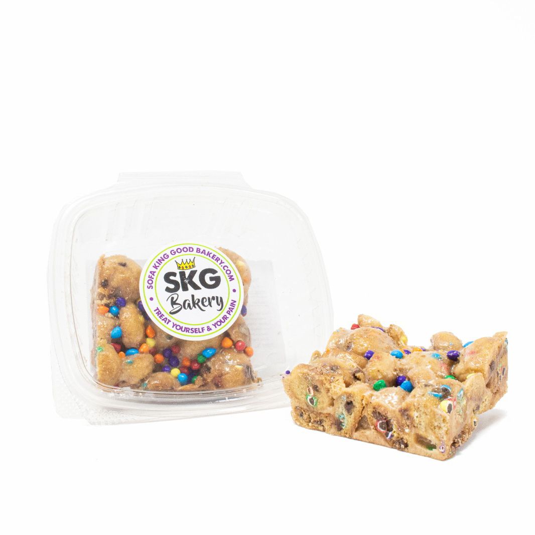 300mg Rainbow Chips Cookie Bar by Sofa King Good Bakery