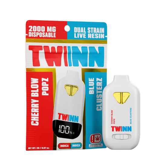 Twinn 2G Live Resin Disposable (Cherry Blow Popz x Blue Clusters