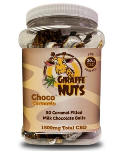 GIRAFFE NUTS CHOCOLATE TRUFFLE BALLS: 50 Count 30mg Choco Caramelo