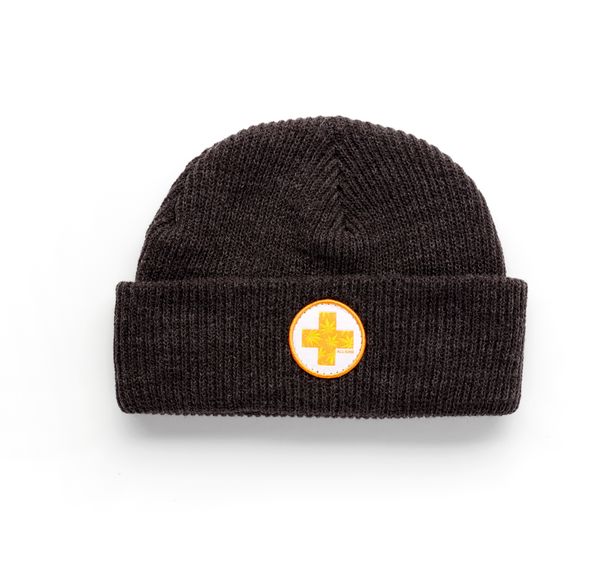 All Kind Beanie Woven Knit Charcoal