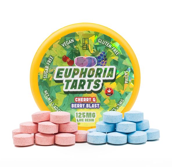 125mg Sativa Live Resin Cherry & Berry Tarts by Euphoria Extractions (SUGAR FREE, VEGAN FRIENDLY)