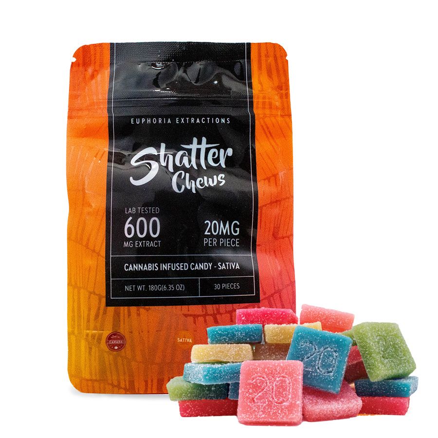 600mg Sativa Party Pack Shatter Chews by Euphoria Extractions (20mgx30)