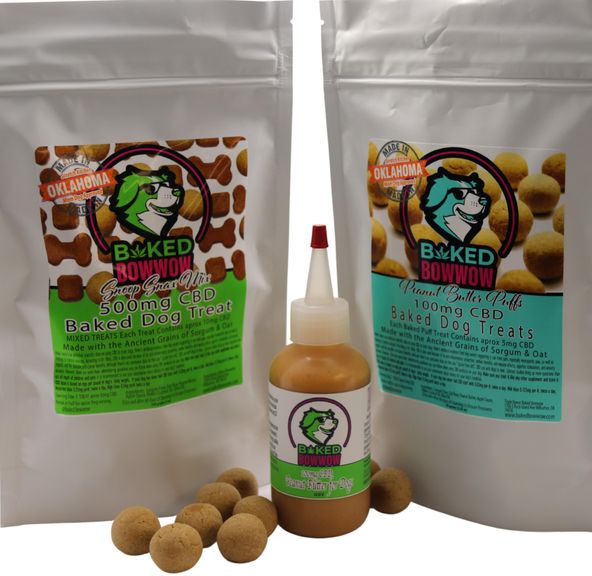 Baked Bowwow CBD Dog Treats - 300mg Glucosamine & Tumeric Joint Treat