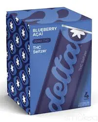 Delta 20mg THC Cannabis Water - Blueberry Acai - 4 Pack