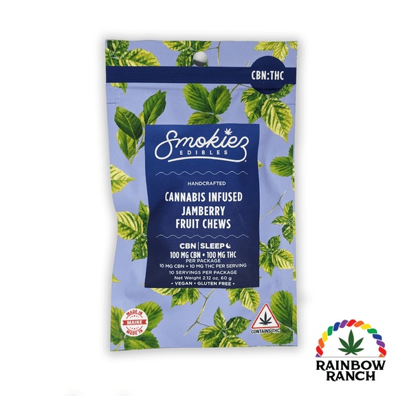 Smokiez SLEEP Jamberry Fruit Chews - 10mg THC/10mg CBN - 10 pcs