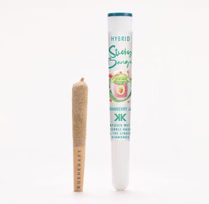 1 x 0.5g Infused Sticky Banger Pre-Roll Hybrid Strawberry Jam by KushKraft