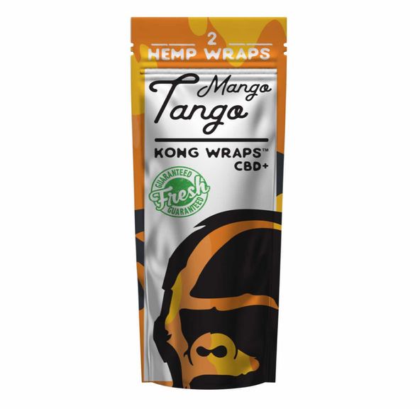 Rolling Papers- Kong Wraps Mango Tango Hemp Wraps (Pack of 2)