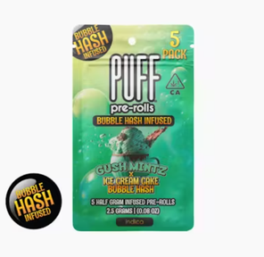 Gush Mintz x Ice Cream Cake - Bubble Hash Infused Pre Roll Pack [5pk]