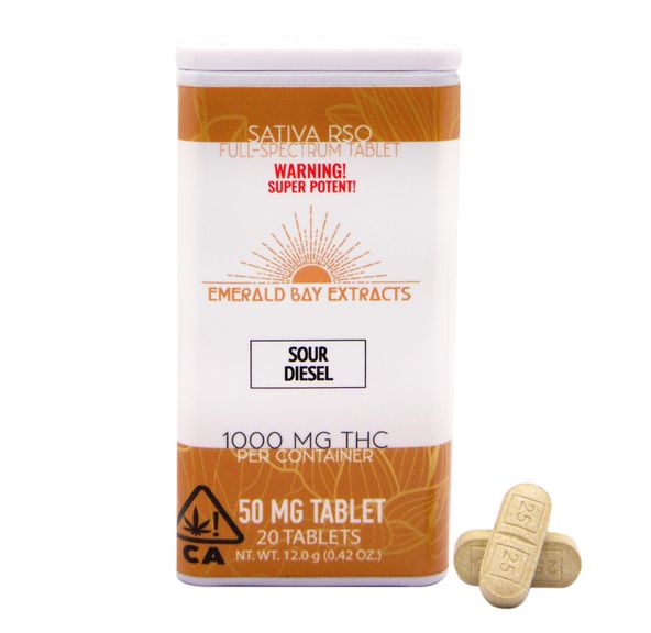 50mg Tablets - Sativa - Sour Diesel - 1000mg Package
