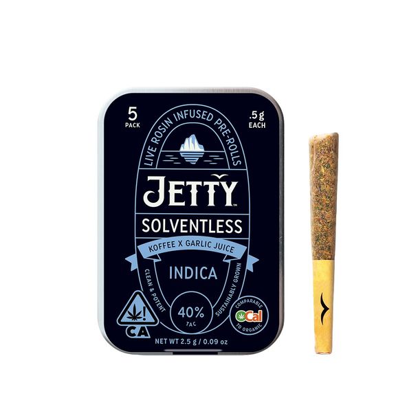 Jetty Live Resin Infused Pre-roll 5pk Koffee x Garlic Juice 2.5g