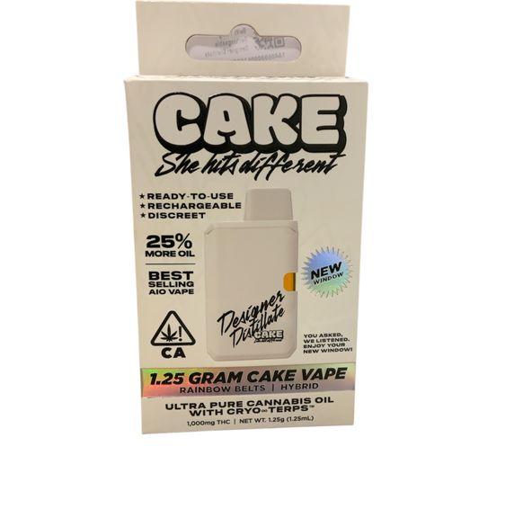 Cake - Rainbow Belts 1.25g Rechargeable Designer Distillate