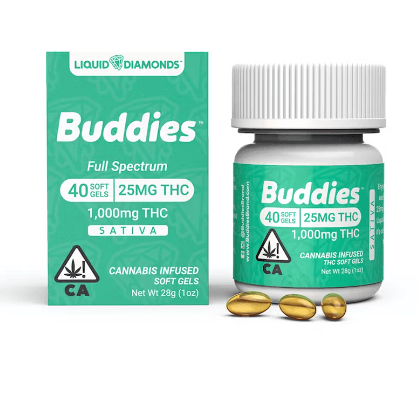 BUDDIES LLR CAPSULES- SATIVA 25MG (40PC)