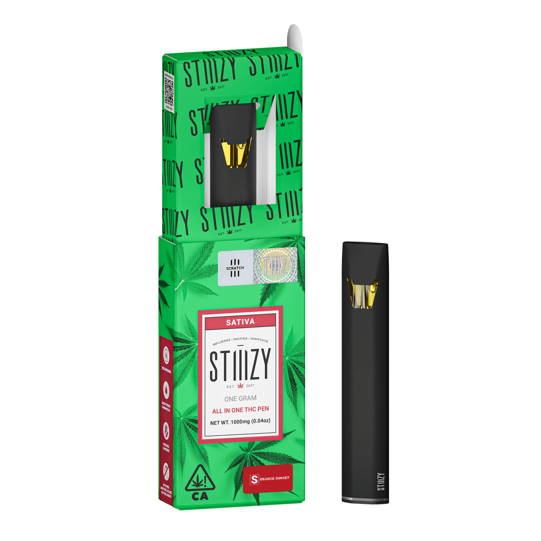 STIIIZY - All In One - 1g - Live Resin Liquid Diamonds - Green Crack