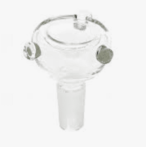 BOWL PIECE- 14MM CLEAR CLASSIC W/ MARLBLES