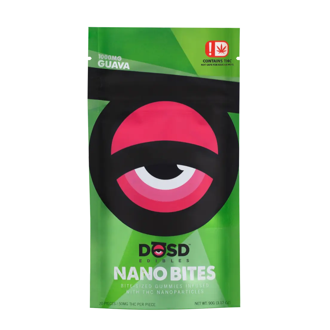 DŌSD Edibles - 1000mg Nano Bites - Guava Gummies (INDICA)