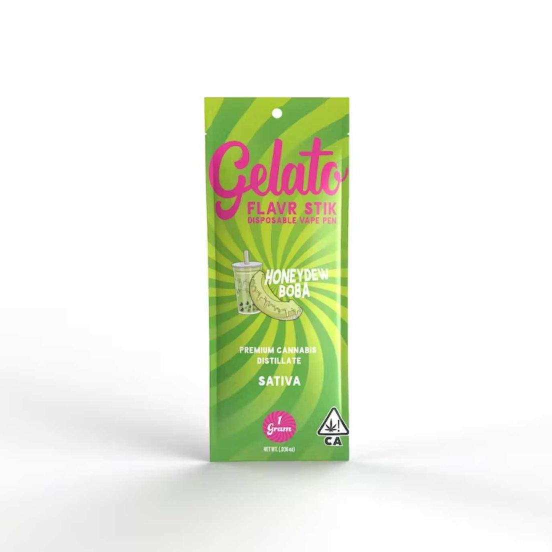 Gelato AIO Vape Honeydew Boba 1g