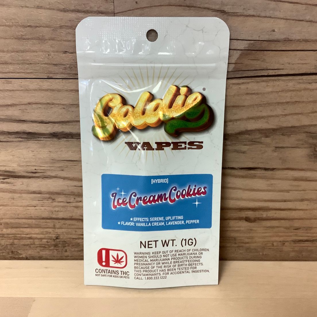 Ice Cream Cookies 1G Cart- Goldie Vapes - Hybrid