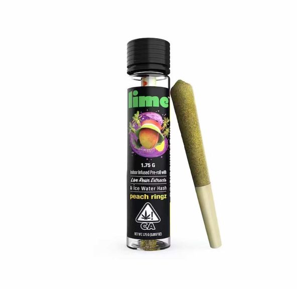 Lime Infused Pre-roll Peach Ringz 1.75g