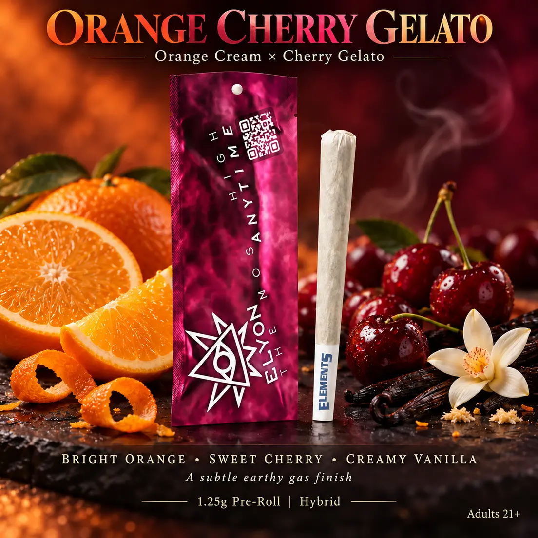 Elyon 1.25g Pre-roll - Orange Cherry Gelato
