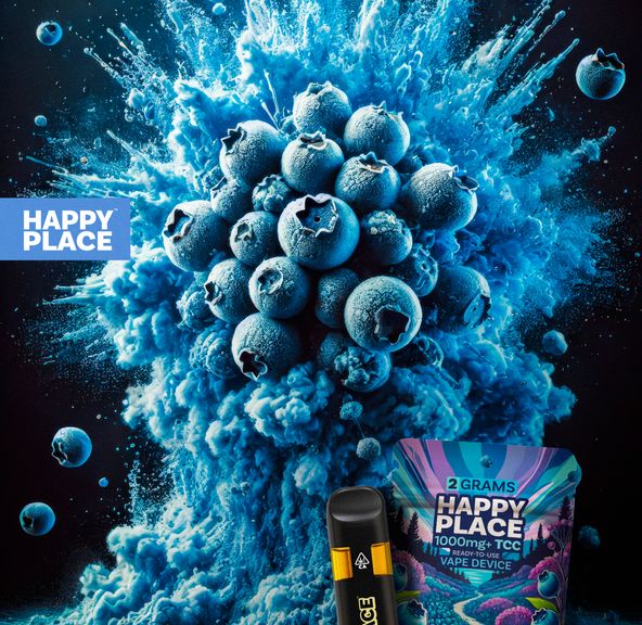 Happy Place - Blueberry Bomb 2 Gram - ALL-IN-ONE