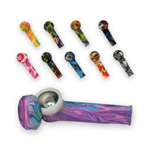 3" Kolas Glow In The Dark Pipe w/Cap - Assorted Colors