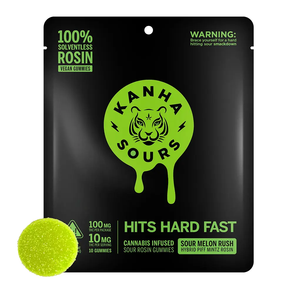 Kanha - SOUR MELON RUSH ROSIN NANO GUMMIES