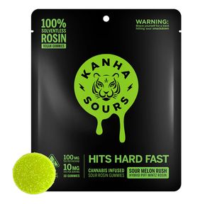 Kanha- SOUR MELON RUSH ROSIN NANO GUMMIES